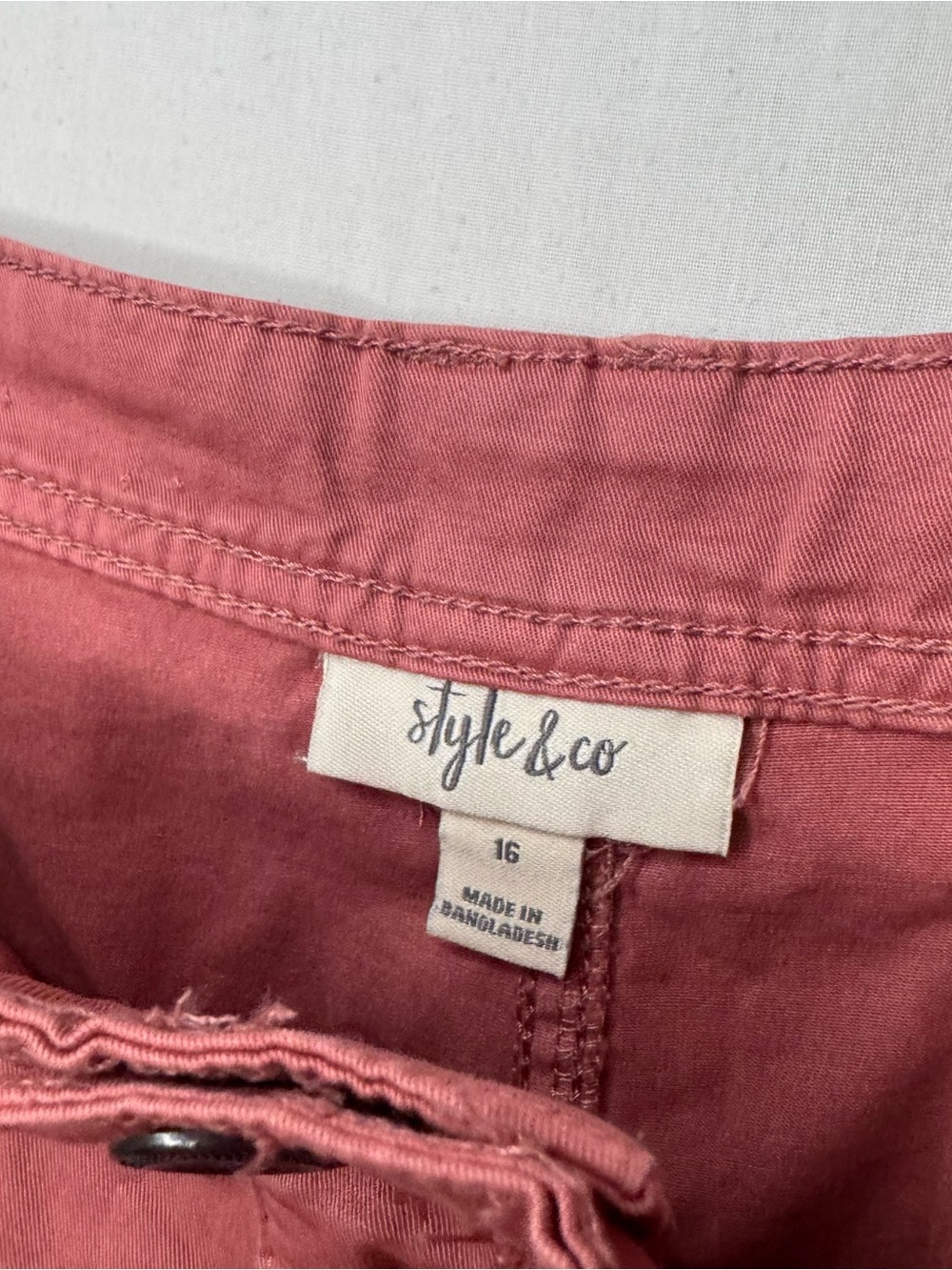 Style & Co. Women's Cotton Shorts - Rose - Picture 3 of 3